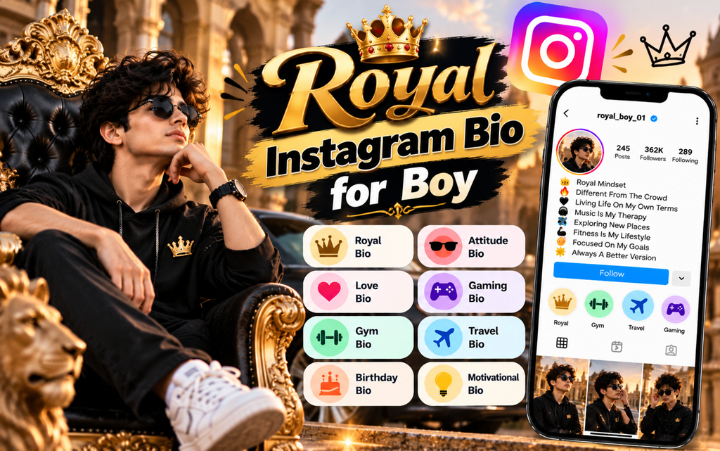 Instagram Par Bio Me Kya Likhe for Boy