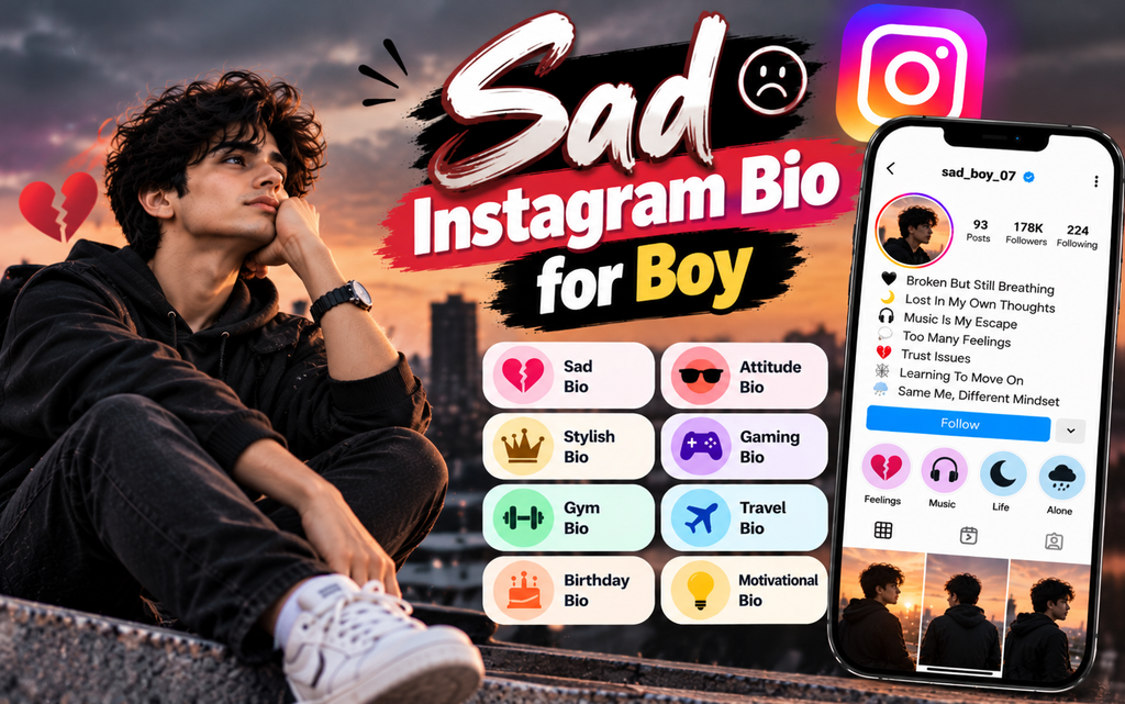 Instagram Par Bio Me Kya Likhe for Boy