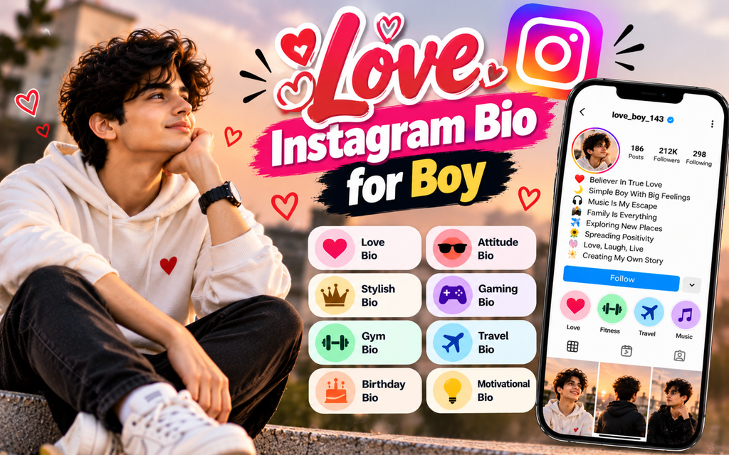Instagram Par Bio Me Kya Likhe for Boy