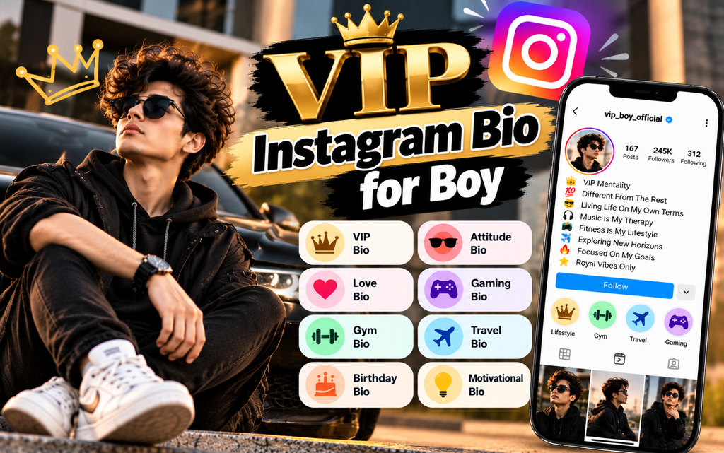 Instagram Par Bio Me Kya Likhe for Boy