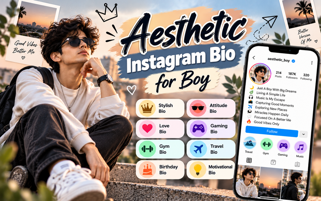 Instagram Par Bio Me Kya Likhe for Boy