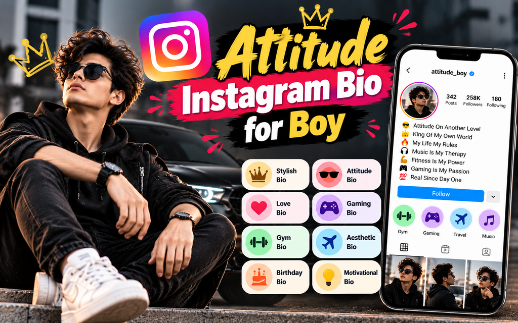 Instagram par bio me kya likhe for boy