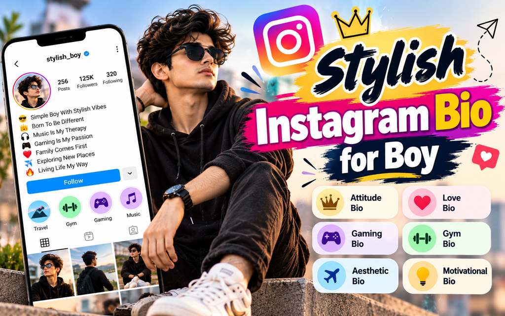 Instagram par bio me kya likhe for boy