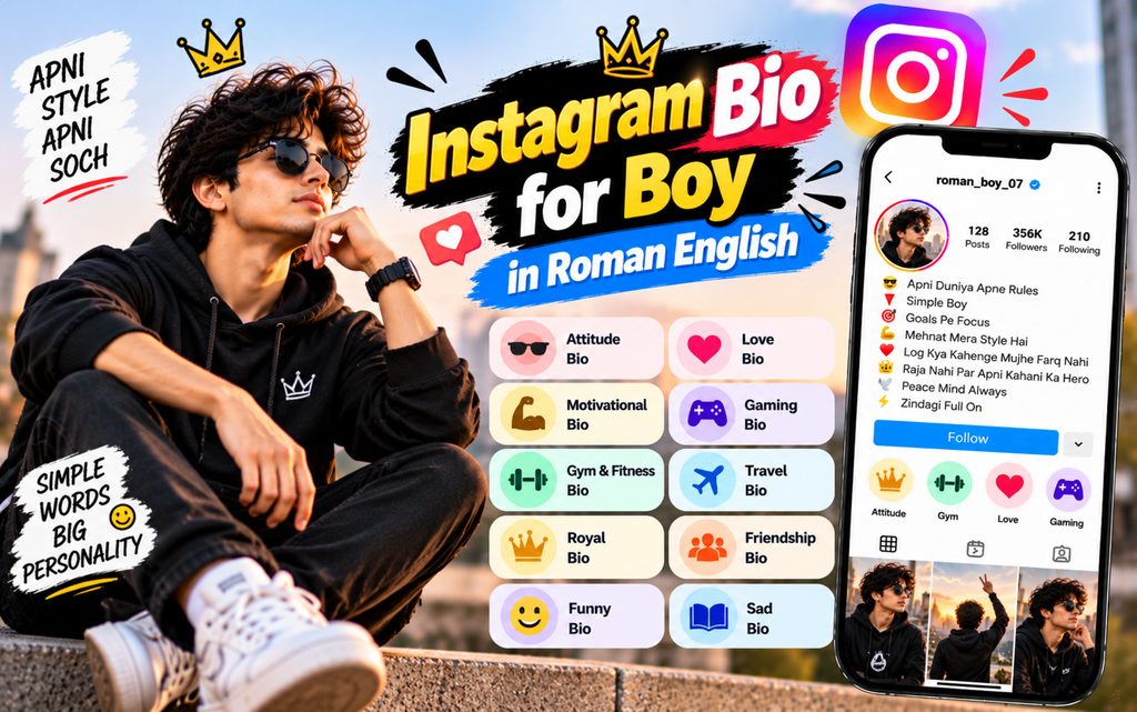 Instagram Par Bio Me Kya Likhe for Boy