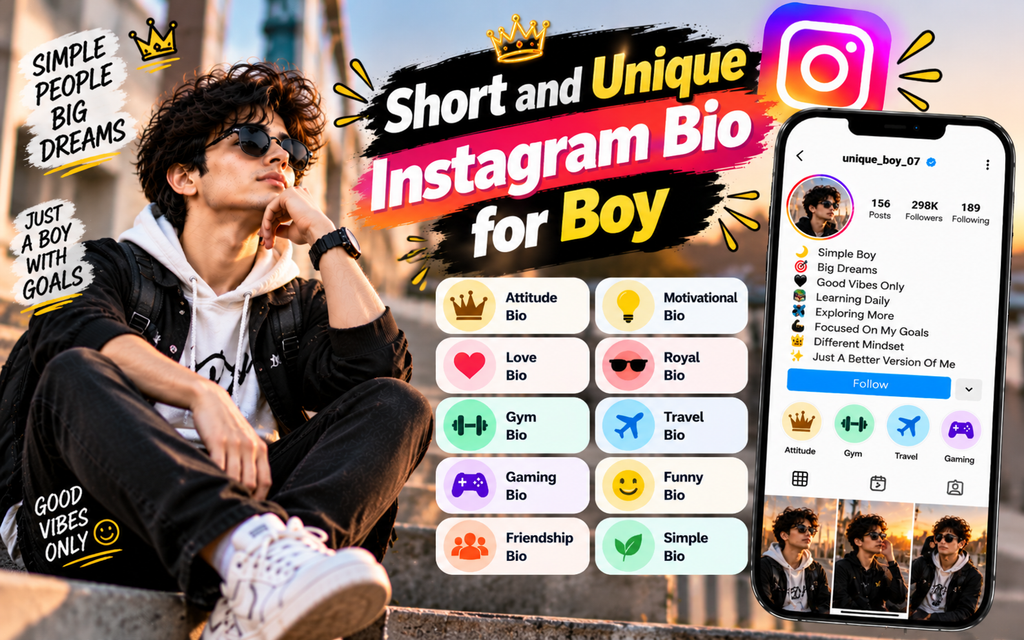 Instagram Par Bio Me Kya Likhe for Boy