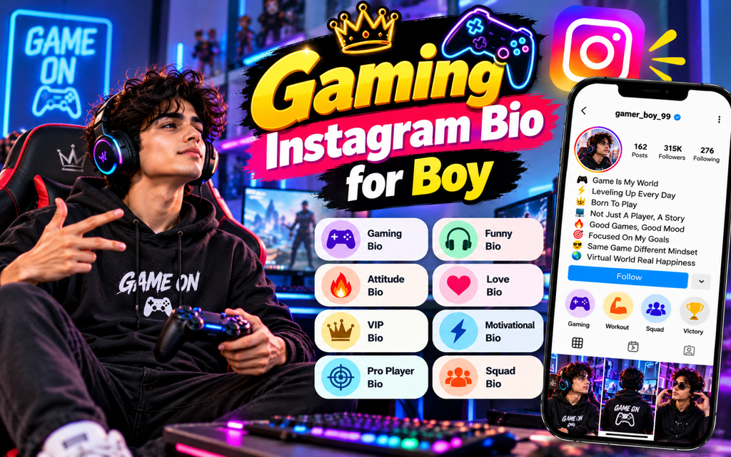 Instagram Par Bio Me Kya Likhe for Boy
