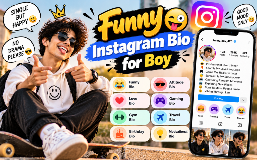 Instagram Par Bio Me Kya Likhe for Boy