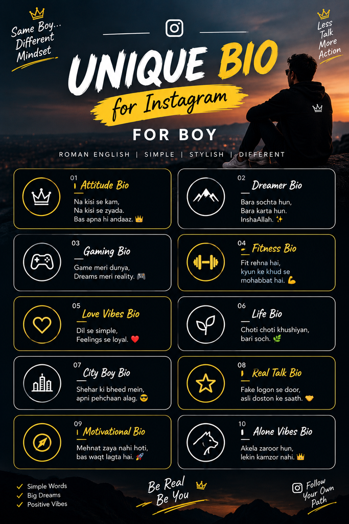 Unique Bio for Instagram for Boy