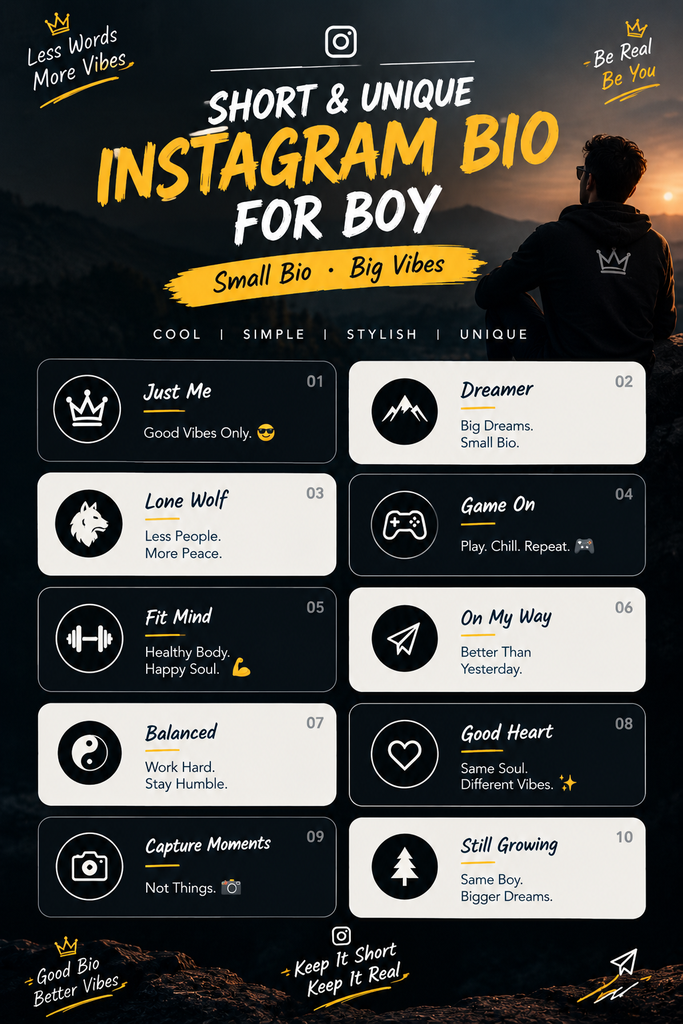 Unique Bio for Instagram for Boy